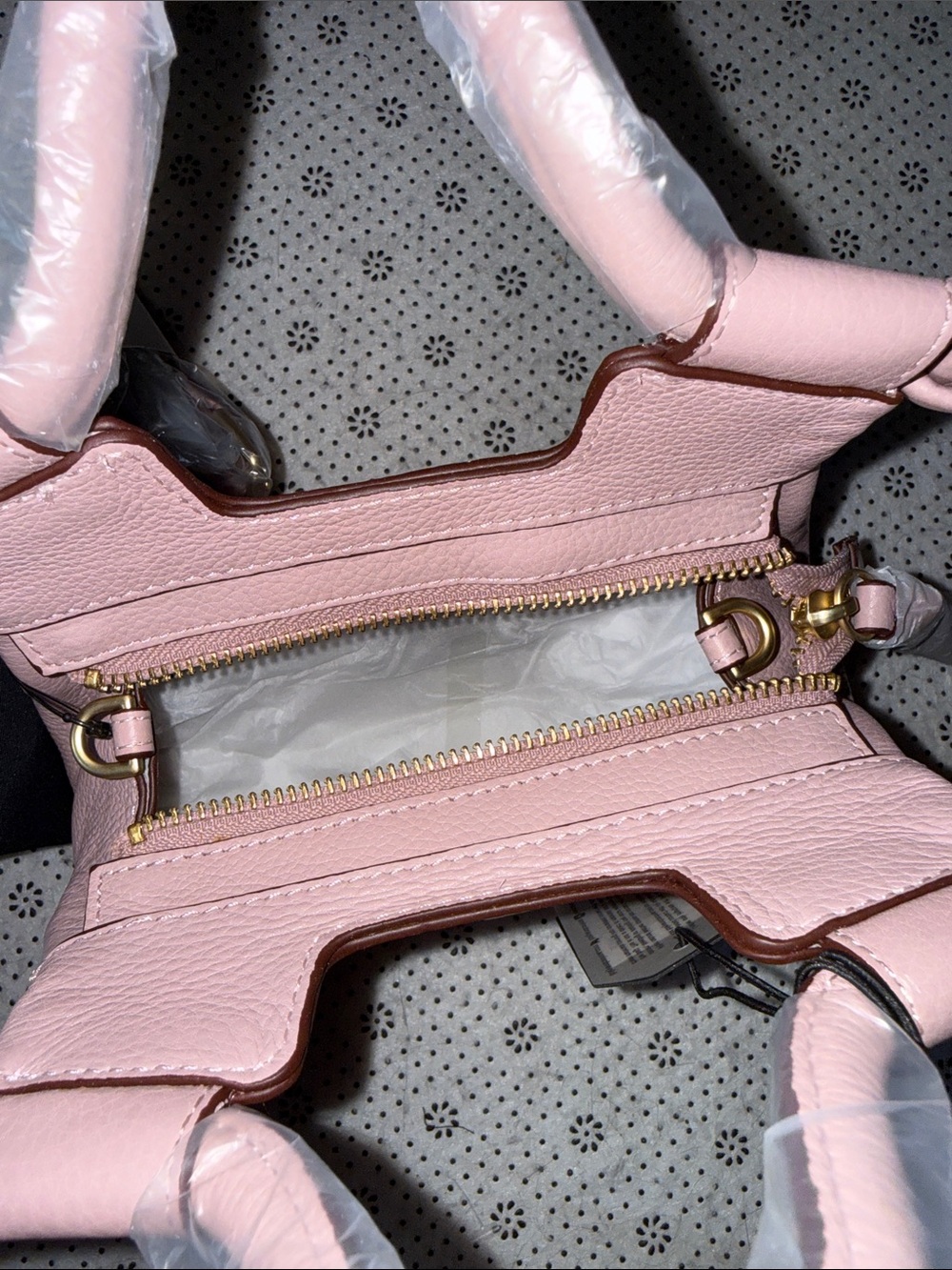 Foley + Corinna Blush Pink Pebbled Leather Mini Top-Handle Bag . ( Should strap - Picture 4 of 5